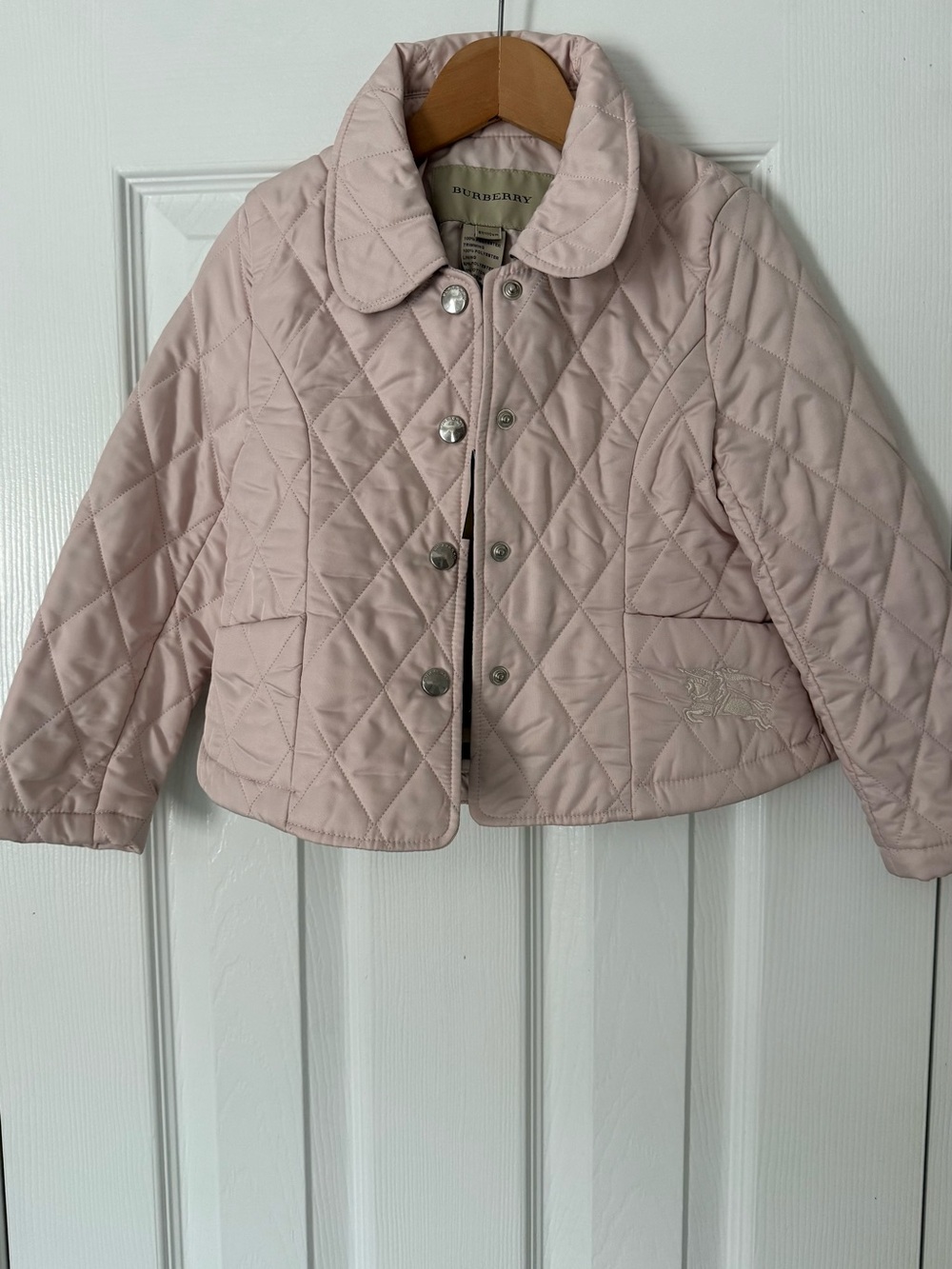NWT / Burberry Quilted Light Pink Girls' Puffer Jacket